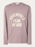 Longsleeve met logoprint - Taupe