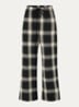 Mid waist flared fit lounge joggingbroek met ruitdessin - Antraciet