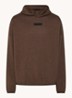 Oversized hoodie met logo - Bruin