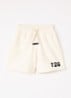 Straight fit korte joggingbroek met logo - Beige