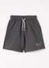 Straight fit korte joggingbroek met logo - Donkergrijs