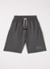 Straight fit korte joggingbroek met logo - Antraciet
