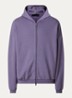 Sweatvest met backprint en capuchon - Lavendel