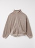 Sweatvest met logoborduring - Taupe