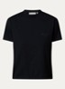 T-shirt met logo en ronde hals - Zwart
