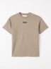T-shirt met logo - Donkerbeige