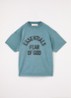 T-shirt met logoprint - Staalblauw