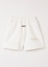 Wide fit korte joggingbroek met logoprint - Wit