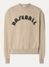 Sweater met front- en backprint - Donkerbeige