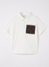 Polo met borstzak en logo - Wit