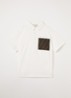 Polo met borstzak en logo - Gebroken wit