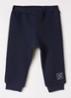 Tapered fit joggingbroek met 3D logo - Donkerblauw