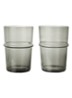 Boya longdrinkglas set van 2 - Grijs