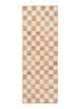 Check tafelloper 180 x 70 cm - Gebroken wit