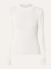 Larter top met geschulpt detail - Gebroken wit
