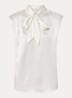 Marli top met sjaalkraag - Creme