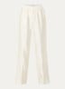 Orlando high waist straight fit broek met glanzende finish - Wit
