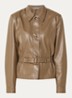 Picar blouse van imitatieleer met ceintuur - Beige