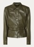 Picar blouse van imitatieleer met ceintuur - Donkergroen
