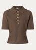 Polly top met polokraag - Bruin