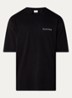 Boxy T-shirt met logo - Zwart