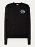 Gowtu sweater van  katoen met logo - Zwart