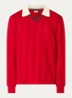 Grofgebreide pullover met logo - Rood