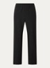 Badge straight fit broek met steekzakken - Zwart