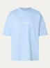 Box T-shirt met logoprint - Lichtblauw