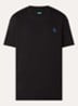Rubber T-shirt met logo - Zwart