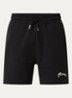 Signature straight fit korte joggingbroek met logo - Zwart