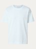 Signature T-shirt met logoborduring - Lichtblauw