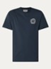 Nova T-shirt van  katoen met logo- en backprint - Indigo