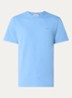 Oak T-shirt van  katoen met logoborduring - Lichtblauw