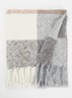 Grofgebreide sjaal met franjes 40 x 200 cm - Creme