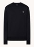 Sweater met logoborduring - Zwart