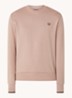 Sweater met logoborduring - Oudroze