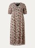 Molly midi jurk met bloemenprint - Zwart