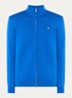 Fijngebreid vest met logoborduring - Blauw