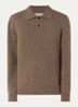 Fijngebreide pullover in wolblend met polokraag - Hazelnootbruin