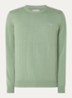 Fijngebreide pullover met logo - Lindegroen