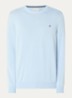 Fijngebreide pullover met logo - Lichtblauw
