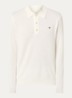 Fijngebreide pullover met polokraag en logoborduring - Gebroken wit