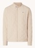 Gewatteerd windjack met quilt patroon - Donkerbeige
