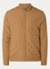 Gewatteerd windjack met quilt patroon - Cognac
