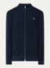 Micro fijngebreid vest met logo - Donkerblauw