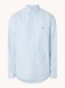 Reg Oxford regular fit overhemd met borstzak  - Lichtblauw