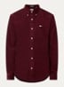 Regular fit overhemd van corduroy met logoborduring - Bordeauxrood