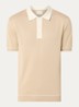 Regular fit polo met logo - Beige