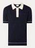 Regular fit polo met logo - Donkerblauw